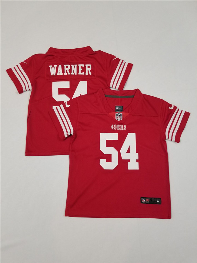 Toddlers San Francisco 49ers #54 Fred Warner Red Vapor Untouchable Stitched Football Jersey